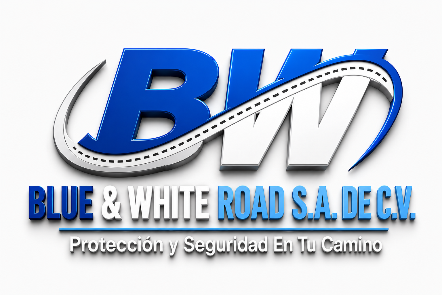 Blue And White Road